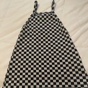 Black and white Checkerboard Dress